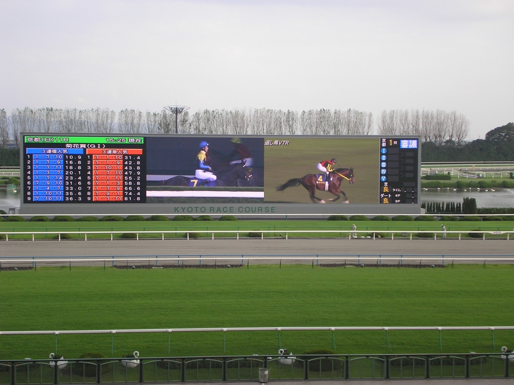 京都競馬場大型映像装置更新工事|北陸建工グループ | Future−鉄でつくる未来−